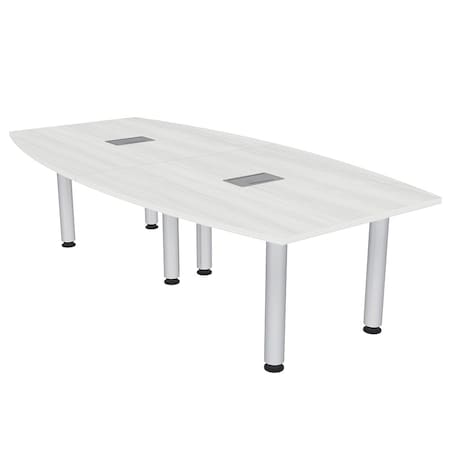 Skutchi Designs 45 in W, 96 in L, 29 in H, Engineered Wood Top, White H-BOT-4693-PT-WC-EL